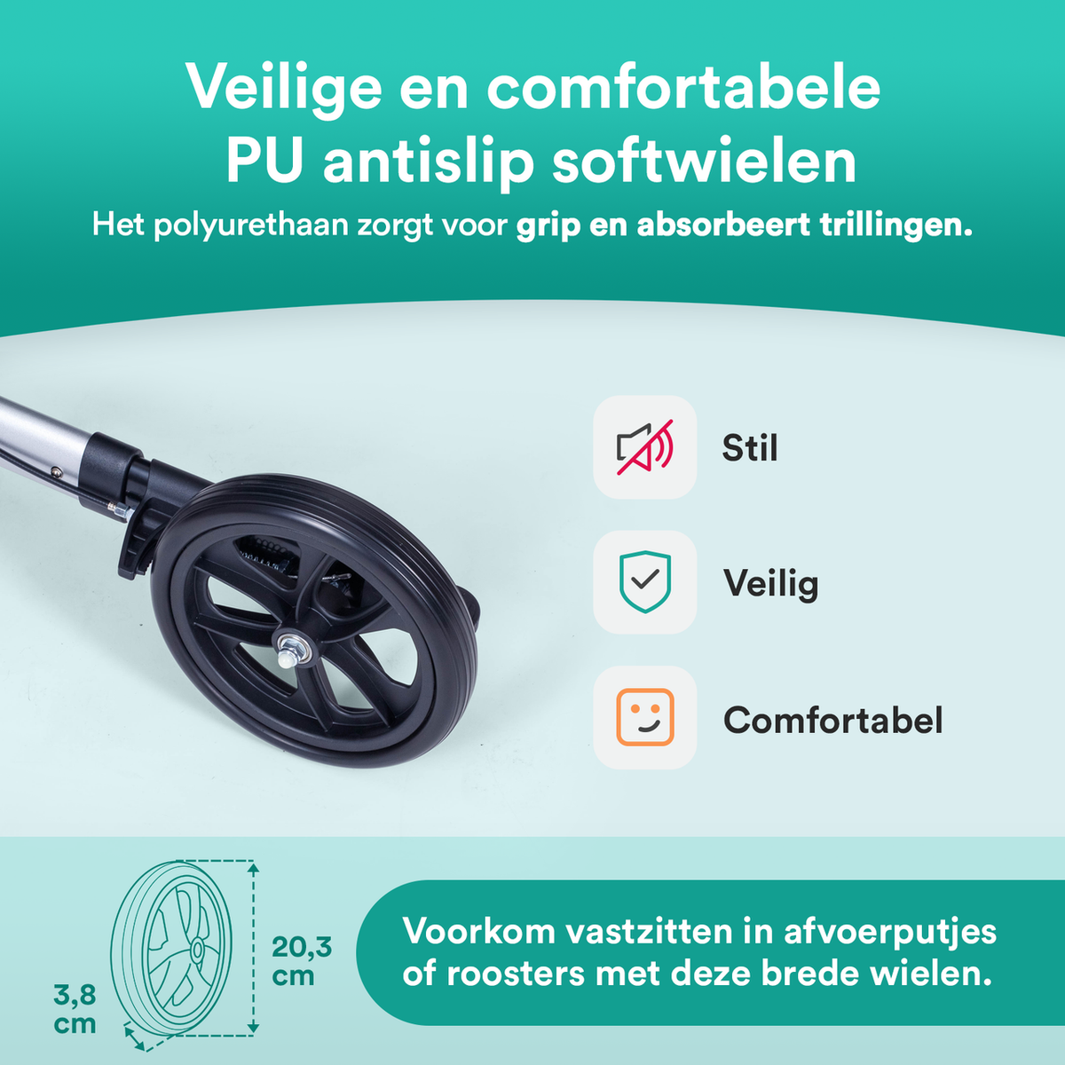Rollator Lichtgewicht Easy Premium - Zilver