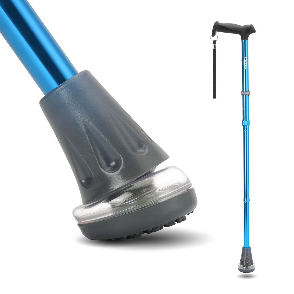 UltraGrip Air opvouwbare en verstelbare Wandelstok - Blauw