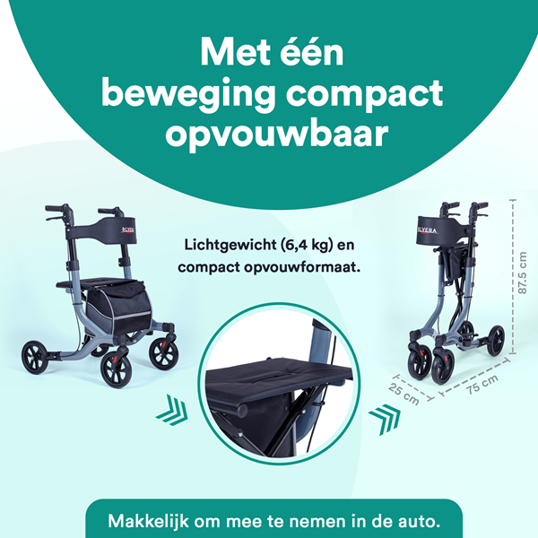 Rollator Lichtgewicht Easy Premium - Grijs