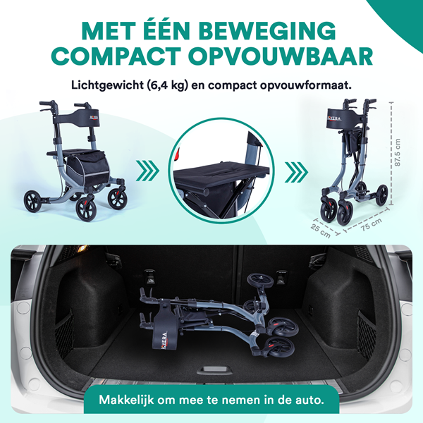 Rollator Lichtgewicht Easy Premium - Grijs