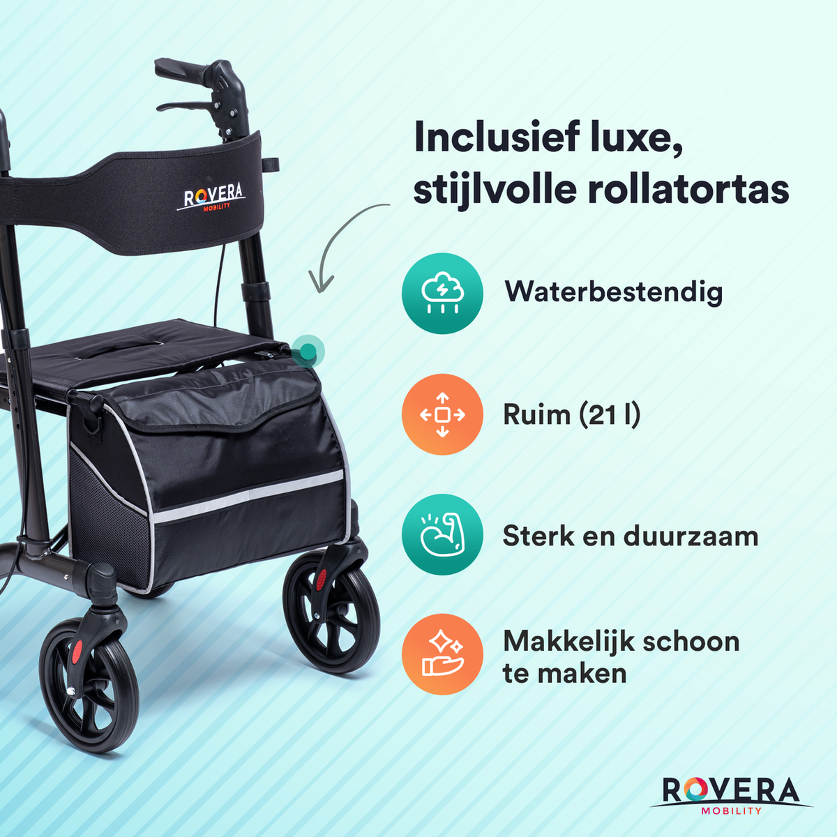 Easy Lichtgewicht Rollator - Chique Antraciet