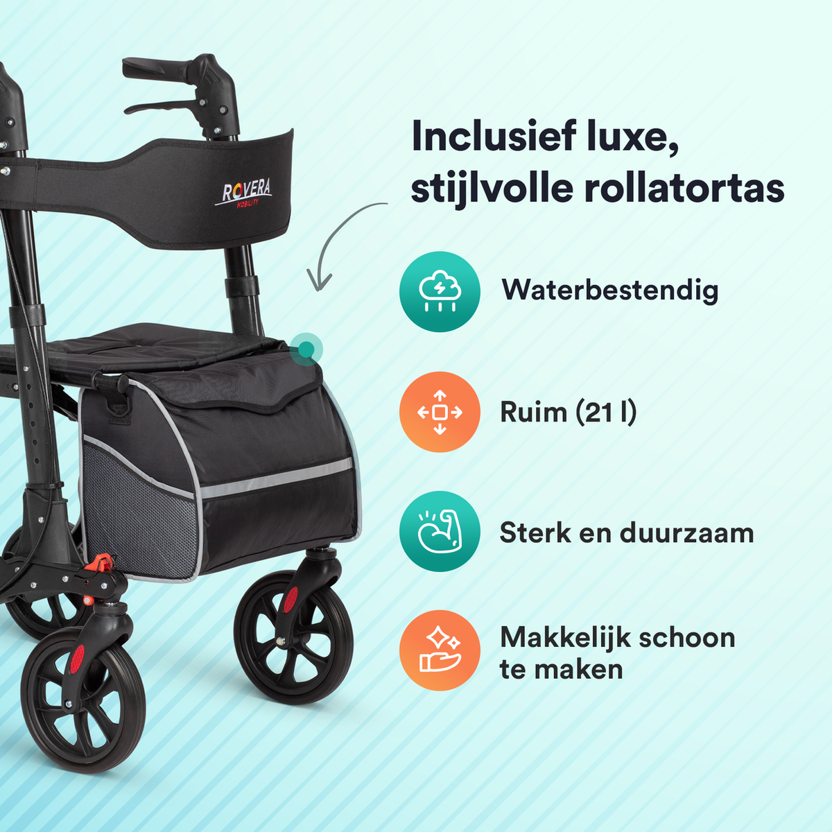 DualFold Easy Rollator - Chique Antraciet