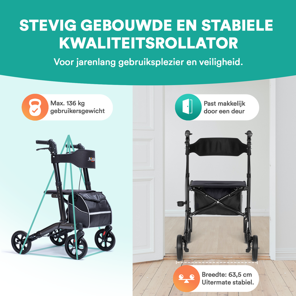 Easy Lichtgewicht Rollator - Chique Antraciet