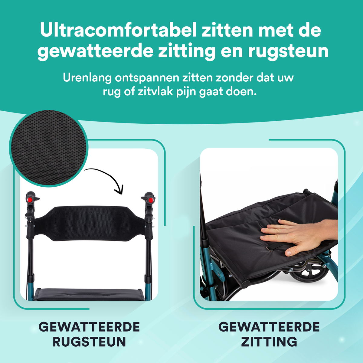 Easy Lichtgewicht Rollator - Rovera Groen