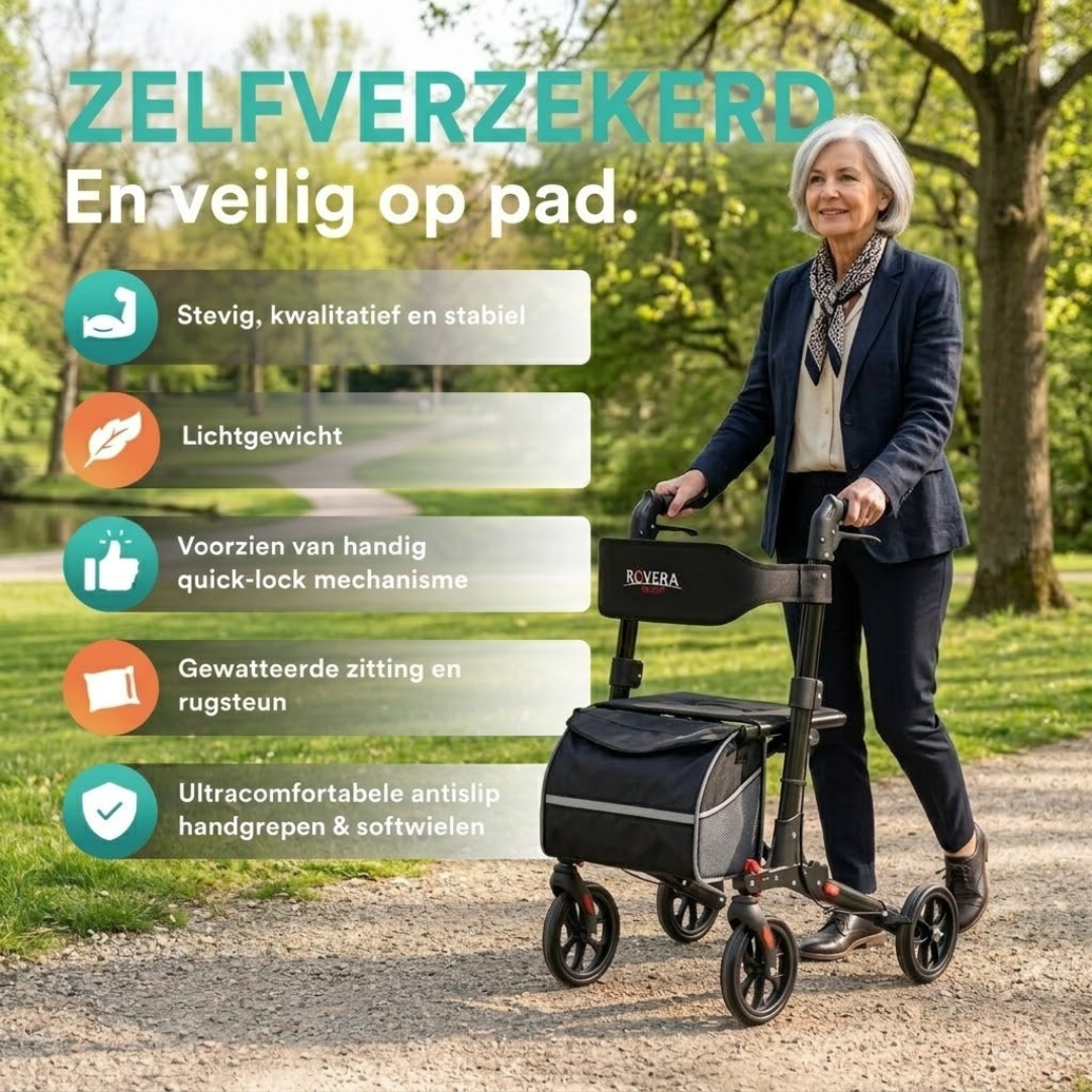 DualFold Easy Rollator - Chique Antraciet