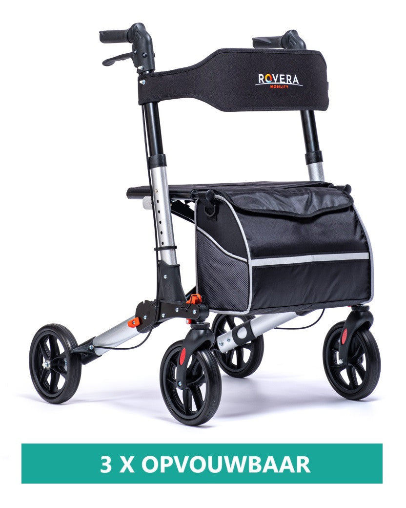 DualFold Easy Rollator - Stijlvol Zilver
