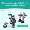 DualFold Easy Rollator - Stijlvol Zilver