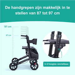 Easy Lichtgewicht Rollator - Chique Antraciet