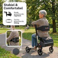 DualFold Easy Rollator - Stijlvol Zilver