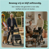 DualFold Easy Rollator - Stijlvol Zilver