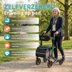 DualFold Easy Rollator - Rovera Groen