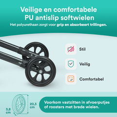 DualFold Easy Rollator - Chique Antraciet