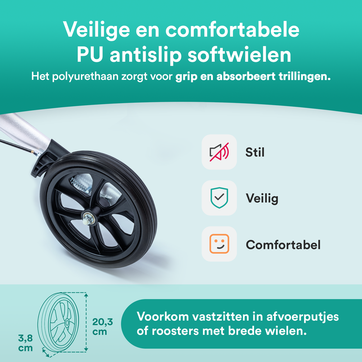 DualFold Easy Rollator - Stijlvol Zilver