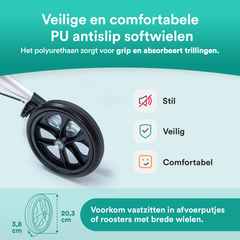 DualFold Easy Rollator - Stijlvol Zilver