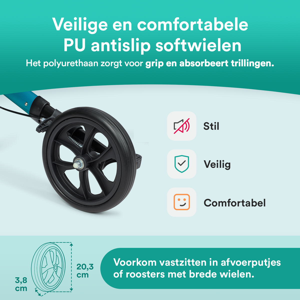 Easy Lichtgewicht Rollator - Rovera Groen