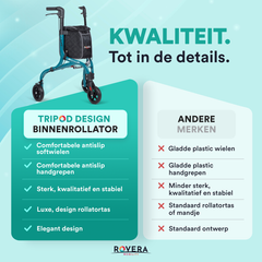 Tripod Design Binnenrollator - Rovera Groen