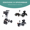 DualFold Easy Rollator - Stijlvol Zilver
