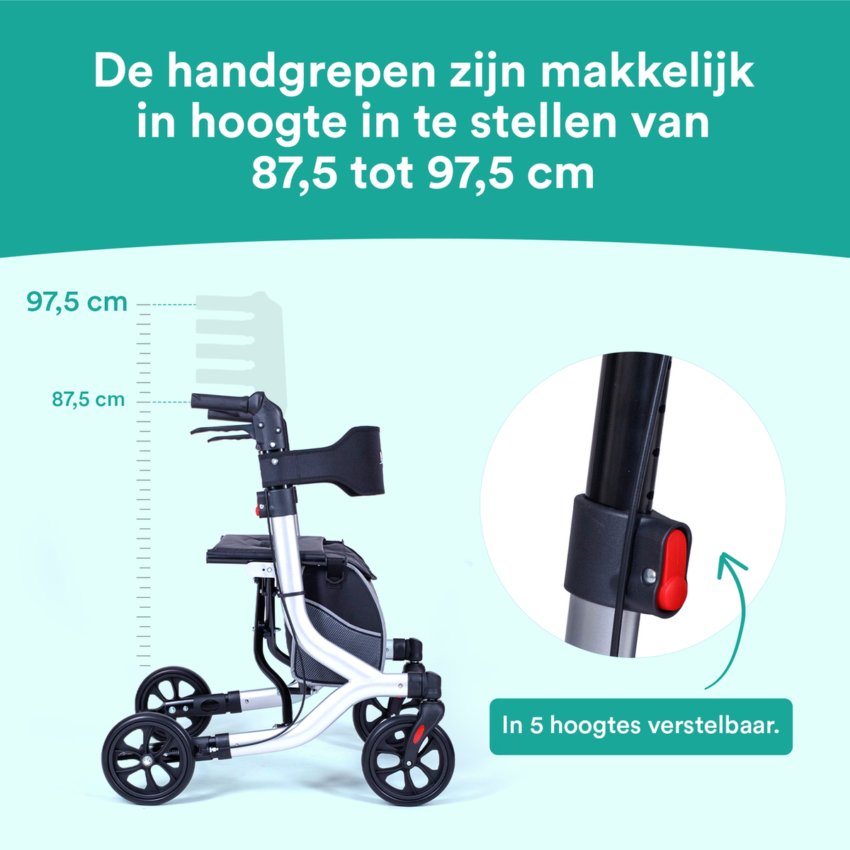 Rollator Lichtgewicht Easy Premium - Zilver