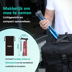 UltraGrip Air opvouwbare en verstelbare Wandelstok - Rood