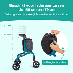 Tripod Design Binnenrollator - Rovera Groen