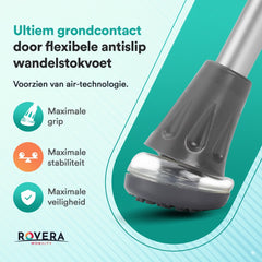 UltraGrip Air opvouwbare en verstelbare Wandelstok - Zilver