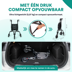 Tripod Design Binnenrollator - Chique Antraciet