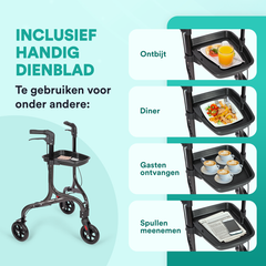 Tripod Design Binnenrollator - Chique Antraciet
