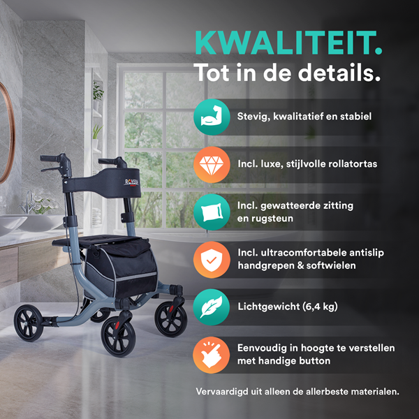Rollator Lichtgewicht Easy Premium - Grijs