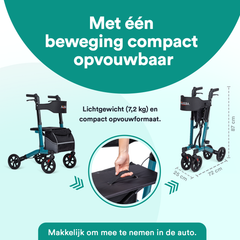Easy Lichtgewicht Rollator - Rovera Groen