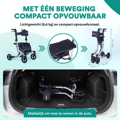 Rollator Lichtgewicht Easy Premium - Zilver