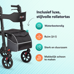 DualFold Easy Rollator - Chique Antraciet