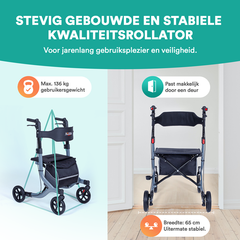 Rollator Lichtgewicht Easy Premium - Grijs