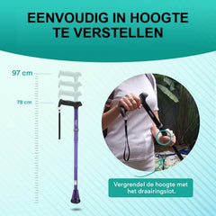 UltraGrip opvouwbare en verstelbare Wandelstok - Paars