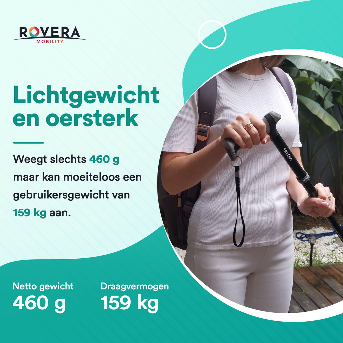 UltraGrip opvouwbare en verstelbare Wandelstok - Blauw
