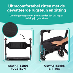 DualFold Easy Rollator - Rovera Groen