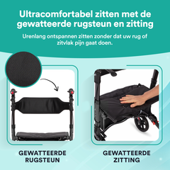 DualFold Easy Rollator - Chique Antraciet