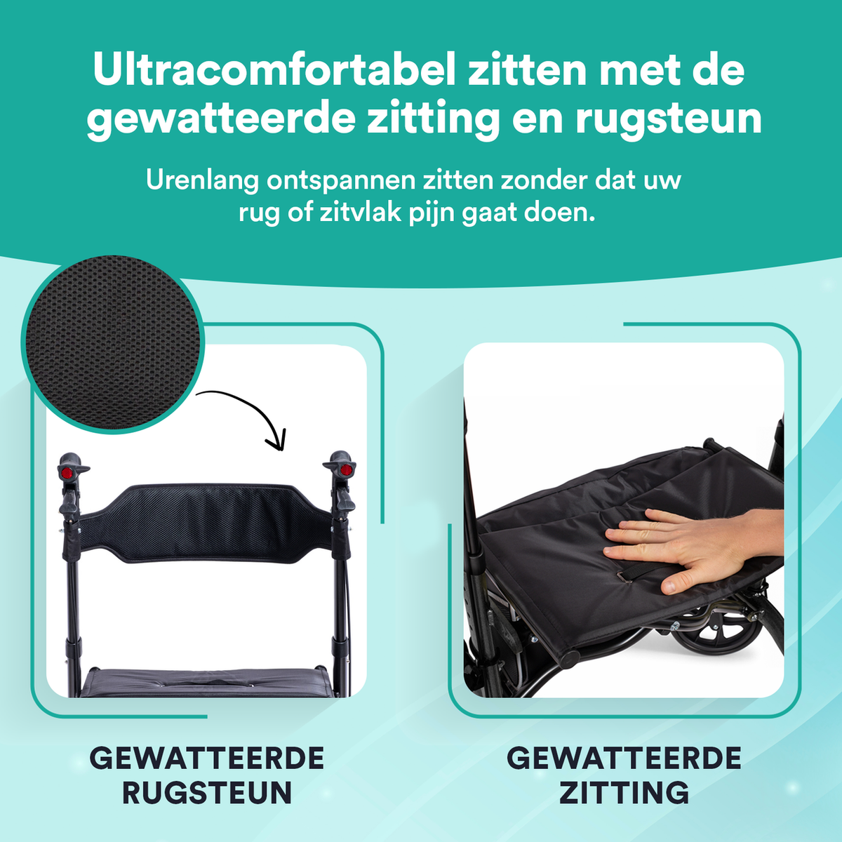 Easy Lichtgewicht Rollator - Chique Antraciet