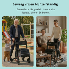 DualFold Easy Rollator - Chique Antraciet