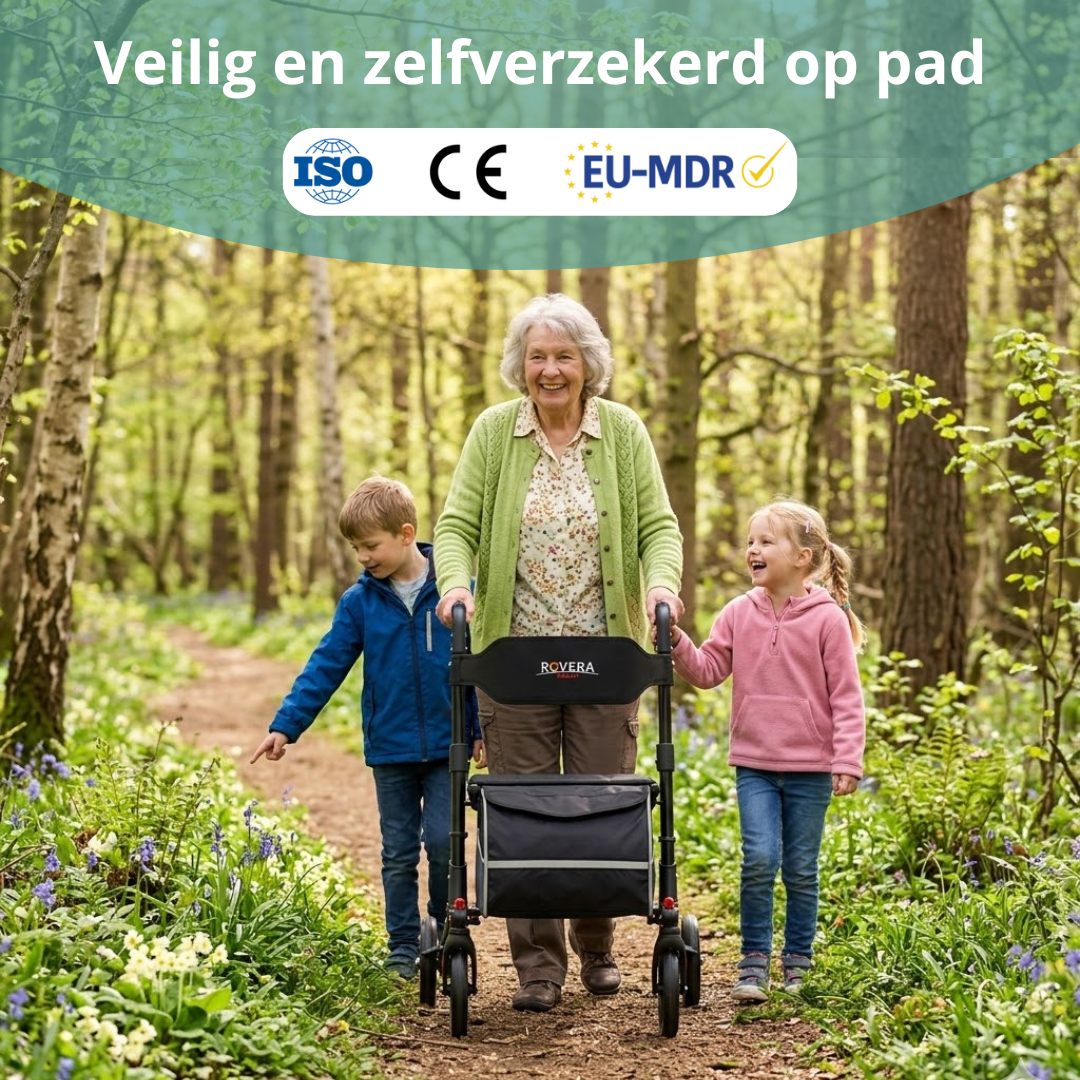 DualFold Easy Rollator - Chique Antraciet